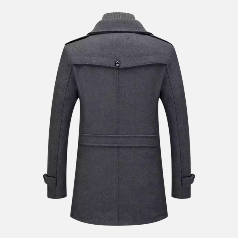 Chaqueta de doble cuello para hombre - Estilo moderno y calor