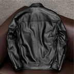 Chaqueta de Cuero Elegante para Hombres | Lujo Clásico