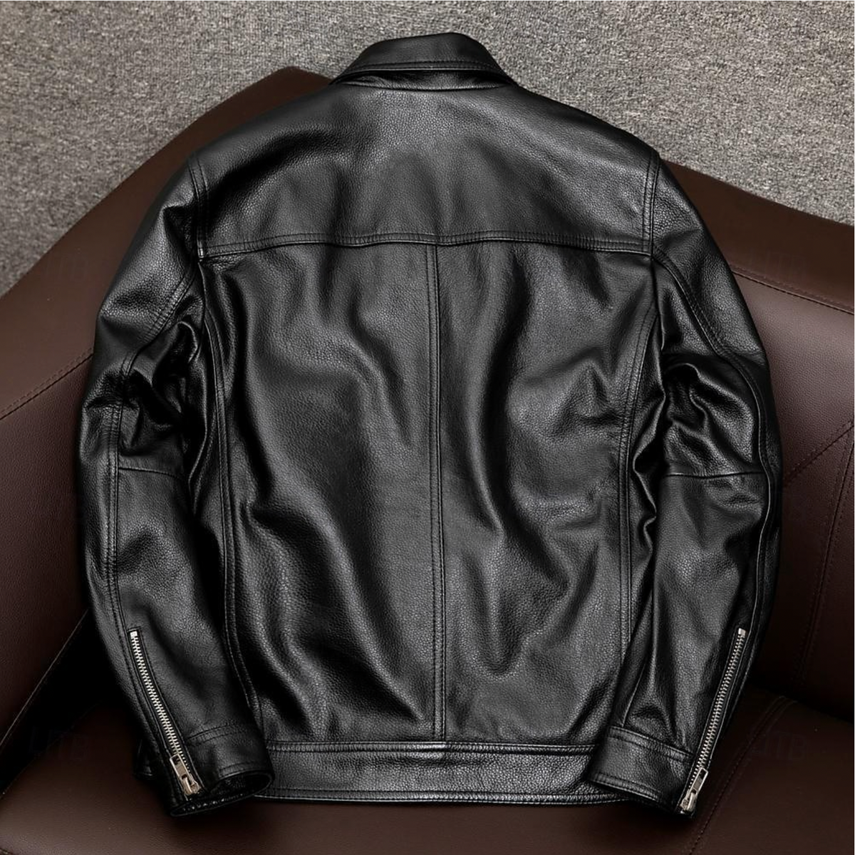 Chaqueta de Cuero Elegante para Hombres | Lujo Clásico