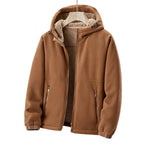 Chaqueta de invierno para hombre: abrigada, con capucha y bolsillos con cremallera
