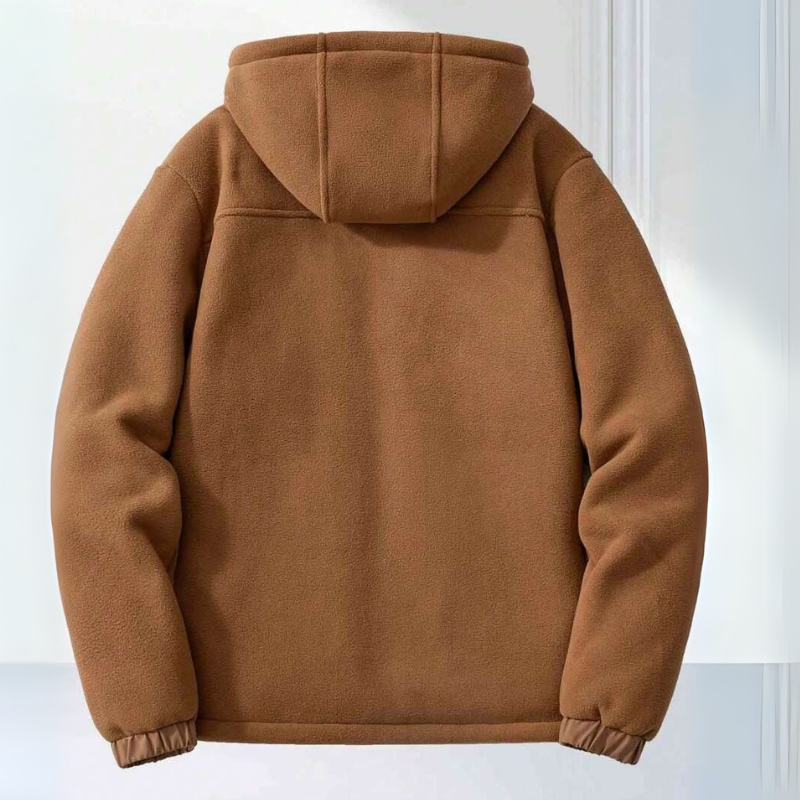 Chaqueta de invierno para hombre: abrigada, con capucha y bolsillos con cremallera