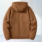 Chaqueta de invierno para hombre: abrigada, con capucha y bolsillos con cremallera