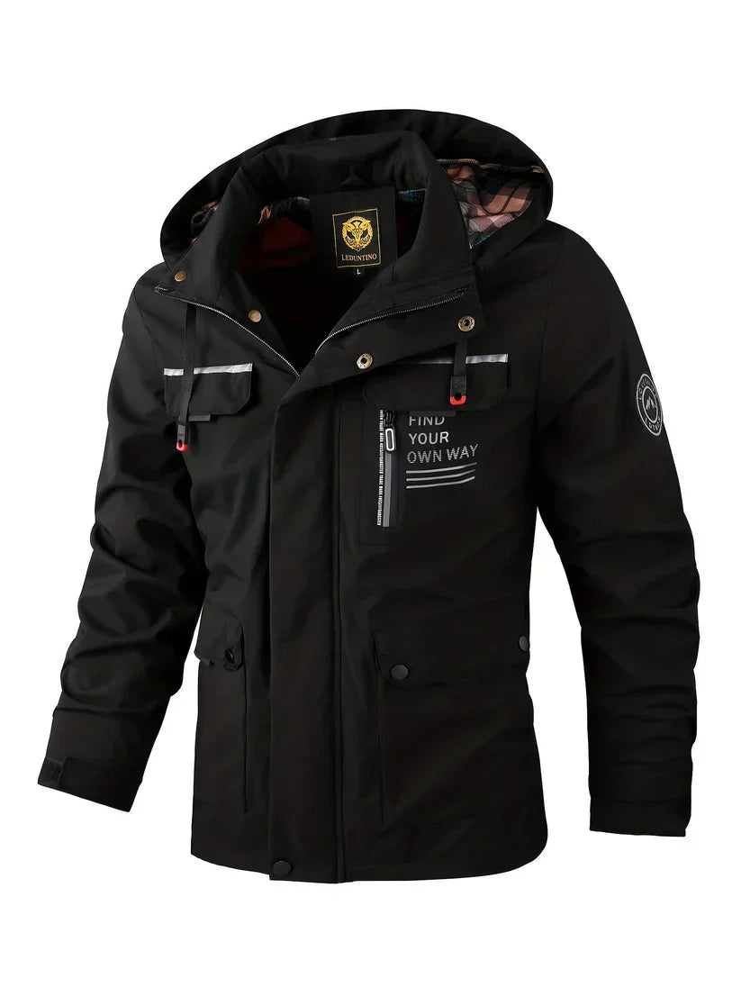 Chaqueta de invierno impermeable y cortavientos para hombre: cálida, práctica y elegante