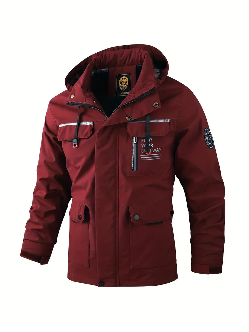 Chaqueta de invierno impermeable y cortavientos para hombre: cálida, práctica y elegante