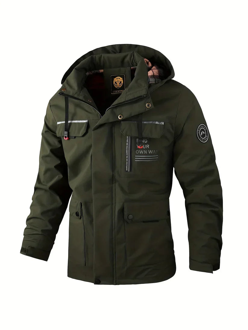 Chaqueta de invierno impermeable y cortavientos para hombre: cálida, práctica y elegante