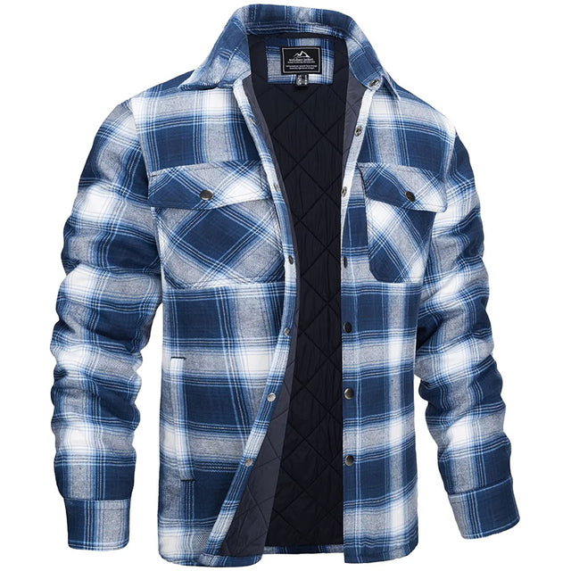 Chaqueta de hombre entallada de cuadros elegante – Comodidad y estilo moderno