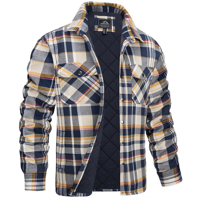Chaqueta de hombre entallada de cuadros elegante – Comodidad y estilo moderno