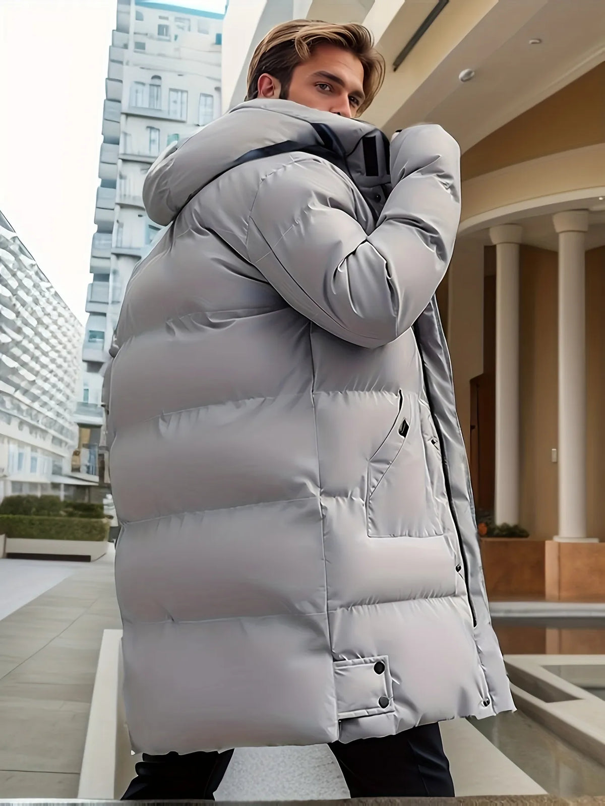 Chaqueta para hombre - Capucha - Caliente - Cortavientos