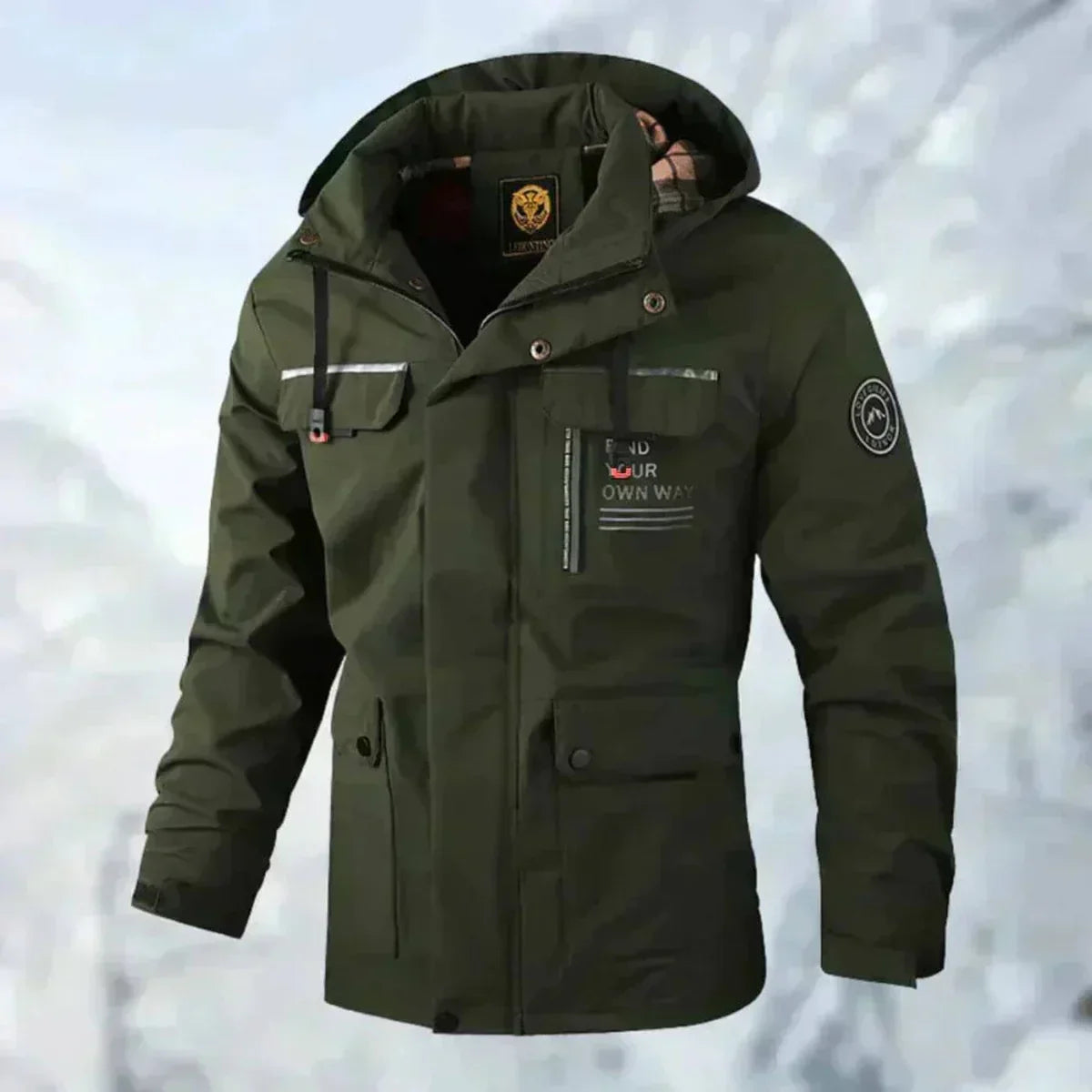 Chaqueta impermeable y cortavientos para hombre – Comodidad para otoño/invierno