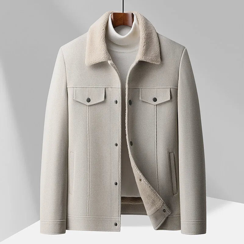 Chaqueta de hombre con cuello: calidez y estilo urbano moderno