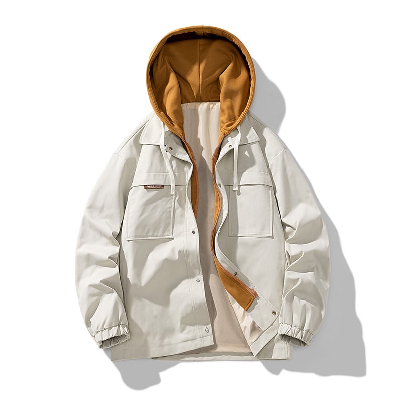 Chaqueta urbana ligera para hombre con capucha integrada