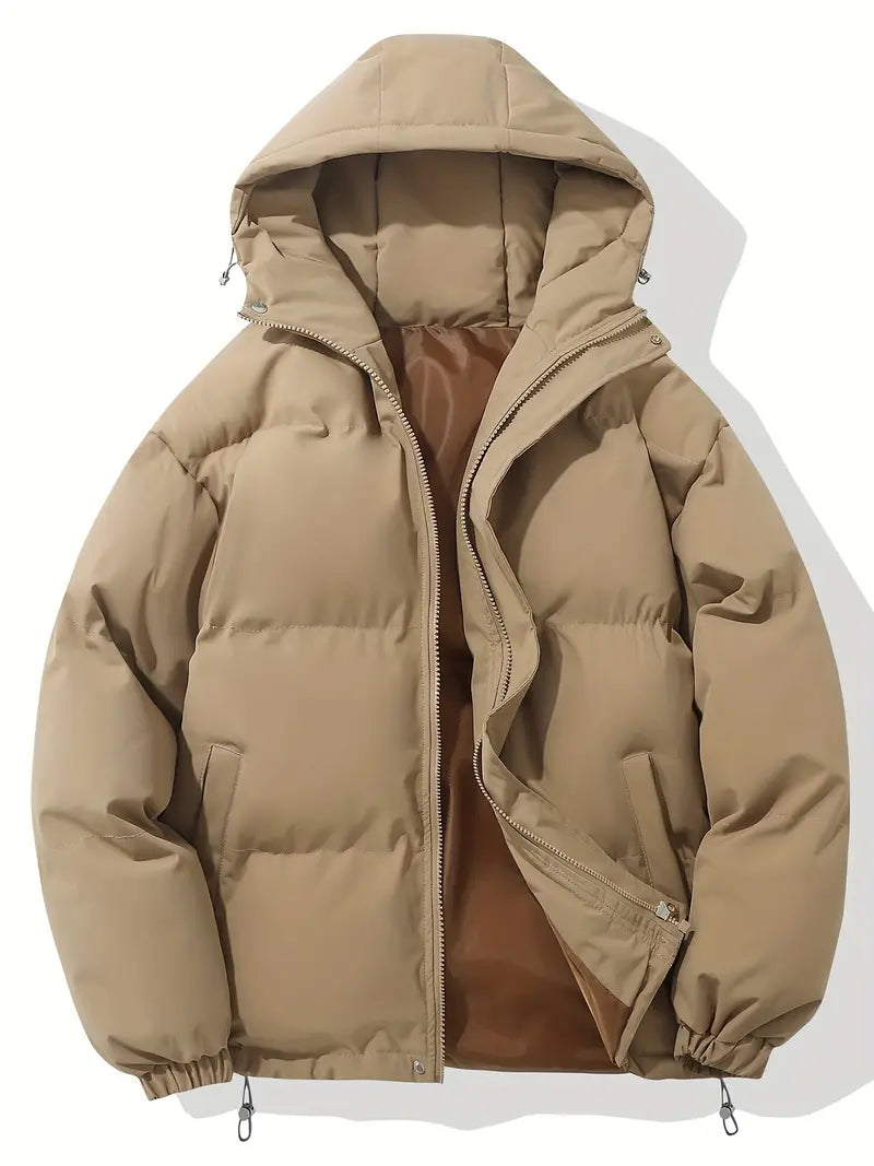 Chaqueta acolchada con capucha para hombre: calidez y estilo invernal