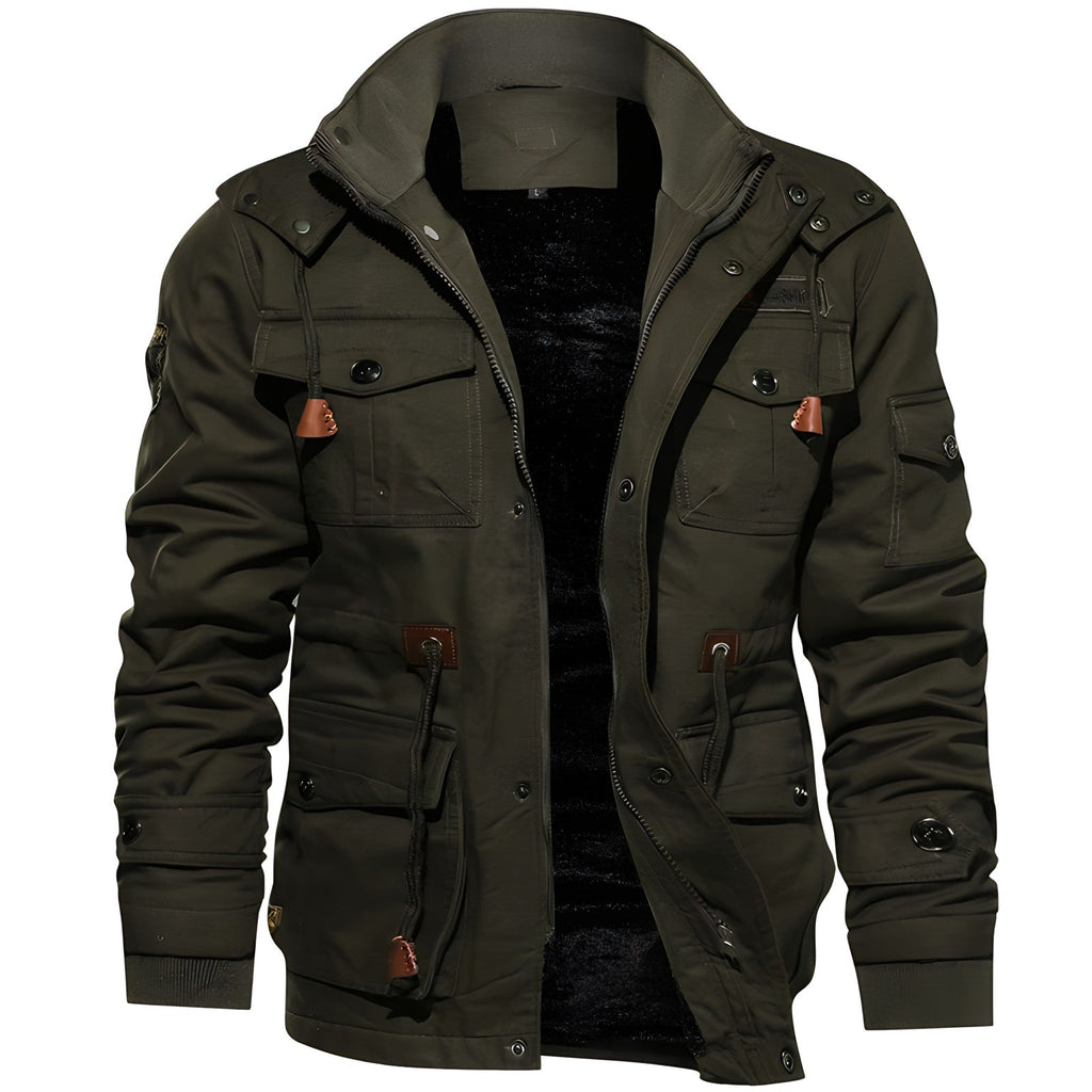 Chaqueta militar impermeable para hombre: estilo robusto y comodidad ajustable