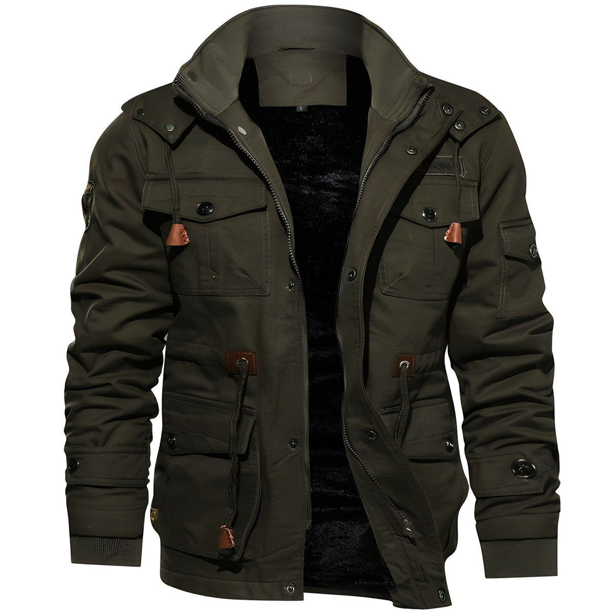 Chaqueta militar impermeable para hombre: estilo robusto y comodidad ajustable