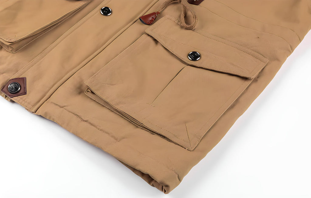 Chaqueta militar impermeable para hombre: estilo robusto y comodidad ajustable