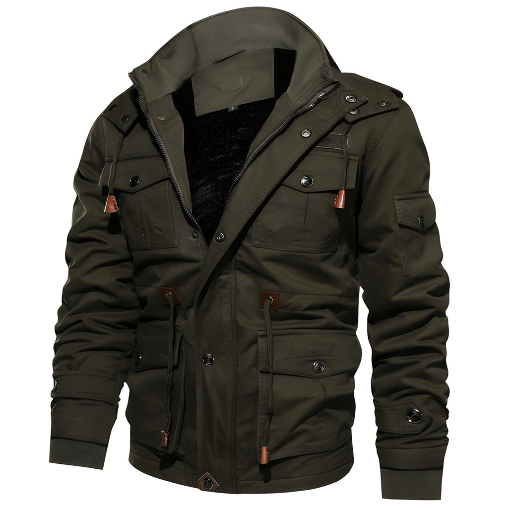 Chaqueta militar impermeable para hombre: estilo robusto y comodidad ajustable