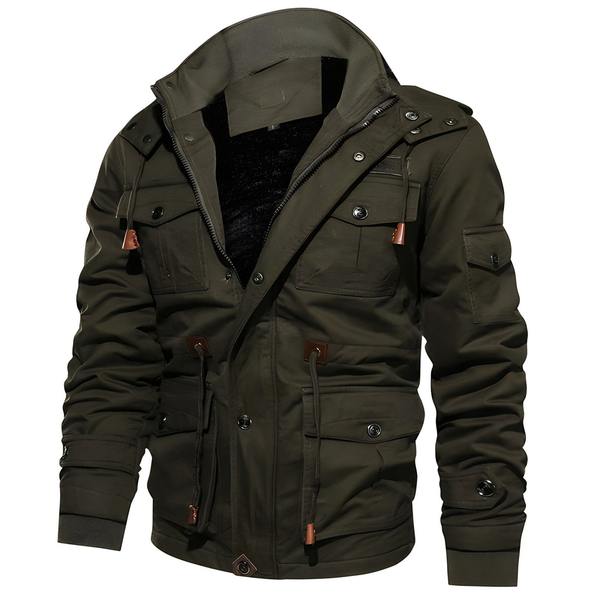 Chaqueta militar impermeable para hombre: estilo robusto y comodidad ajustable