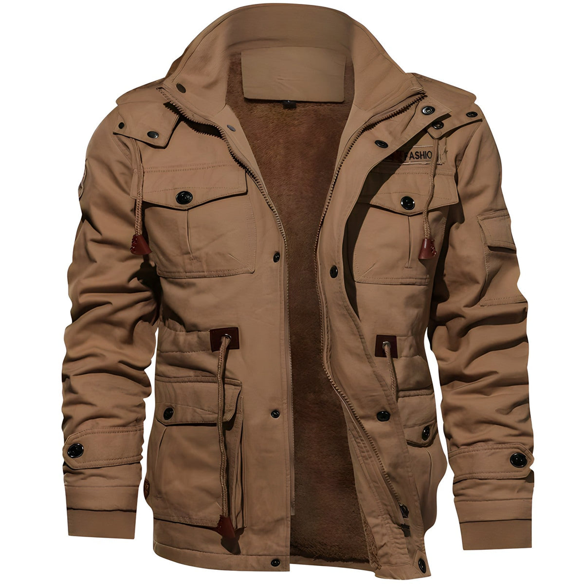 Chaqueta militar impermeable para hombre: estilo robusto y comodidad ajustable