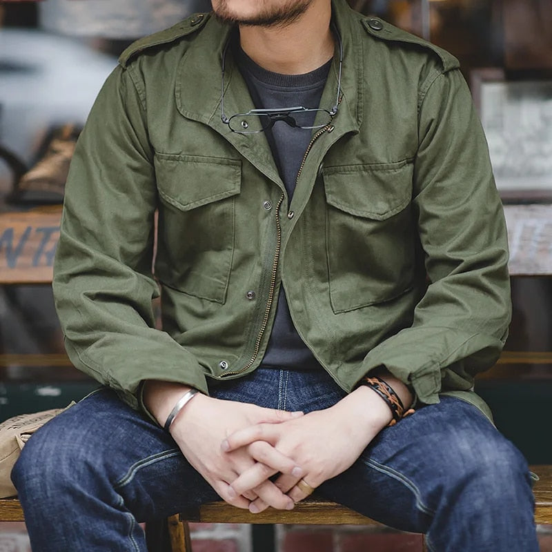 Chaqueta Militar Vintage Hombre - Estilo Atemporal y Robusto