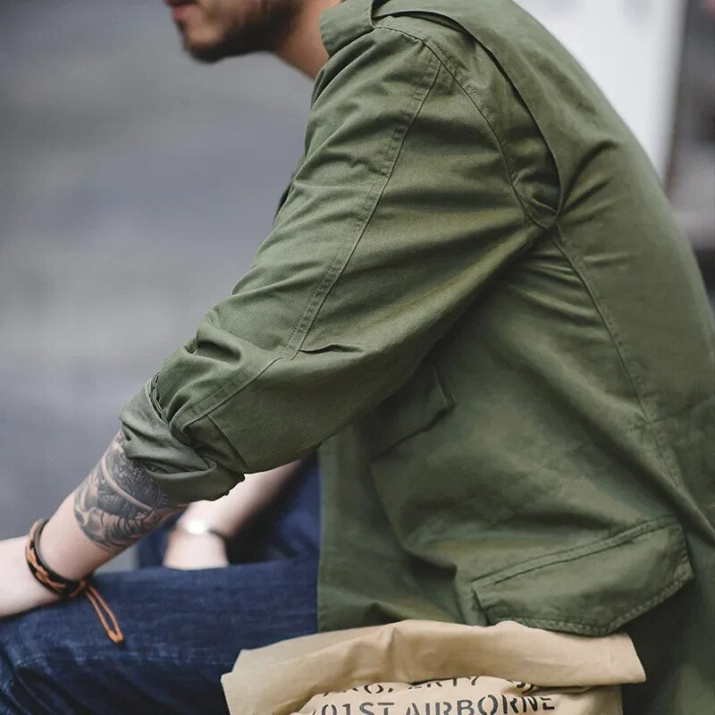 Chaqueta Militar Vintage Hombre - Estilo Atemporal y Robusto