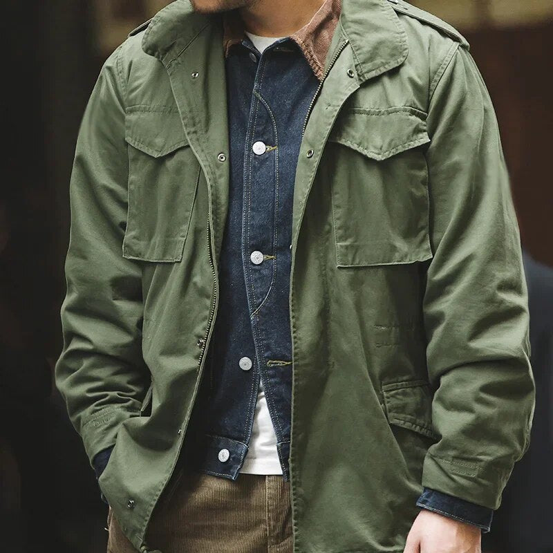 Chaqueta Militar Vintage Hombre - Estilo Atemporal y Robusto