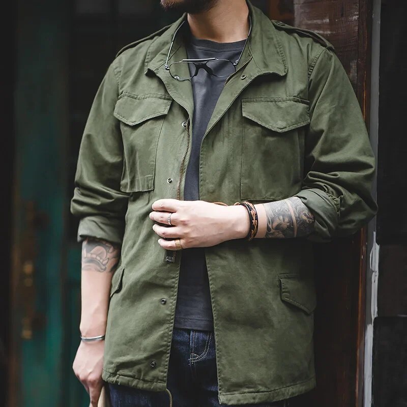 Chaqueta Militar Vintage Hombre - Estilo Atemporal y Robusto