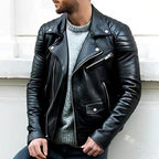 Lucas - Chaqueta de motorista para hombre - Estilo atemporal