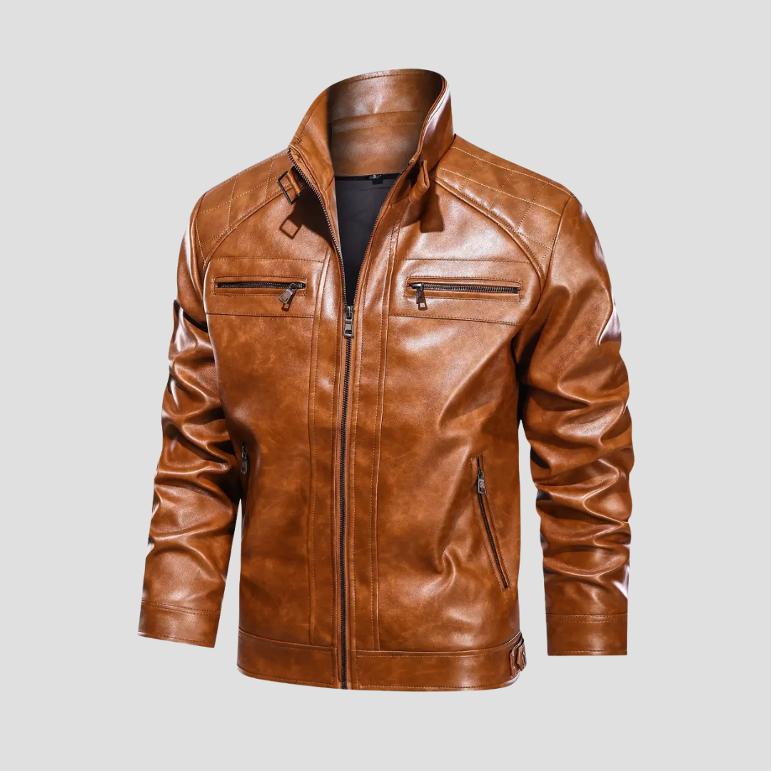 Chaqueta de Motociclista Retro – Elegancia y Protección