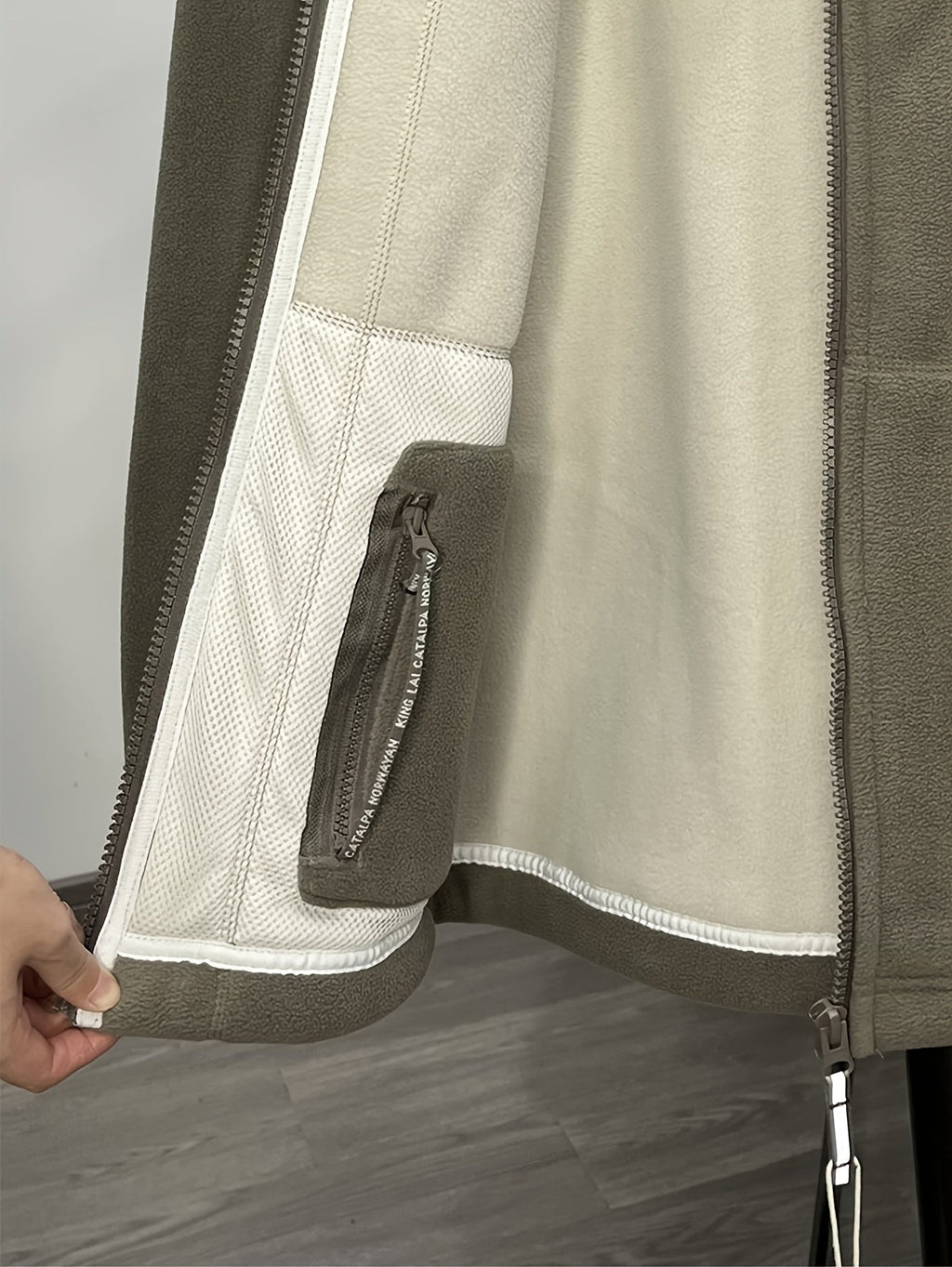 Chaqueta polar resistente para hombre, cálida y ligera