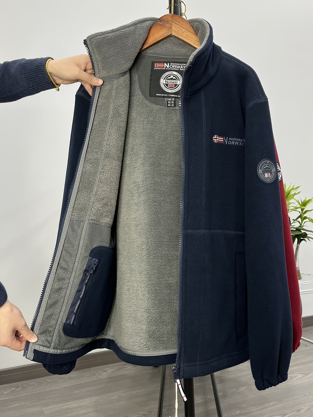 Chaqueta polar resistente para hombre, cálida y ligera
