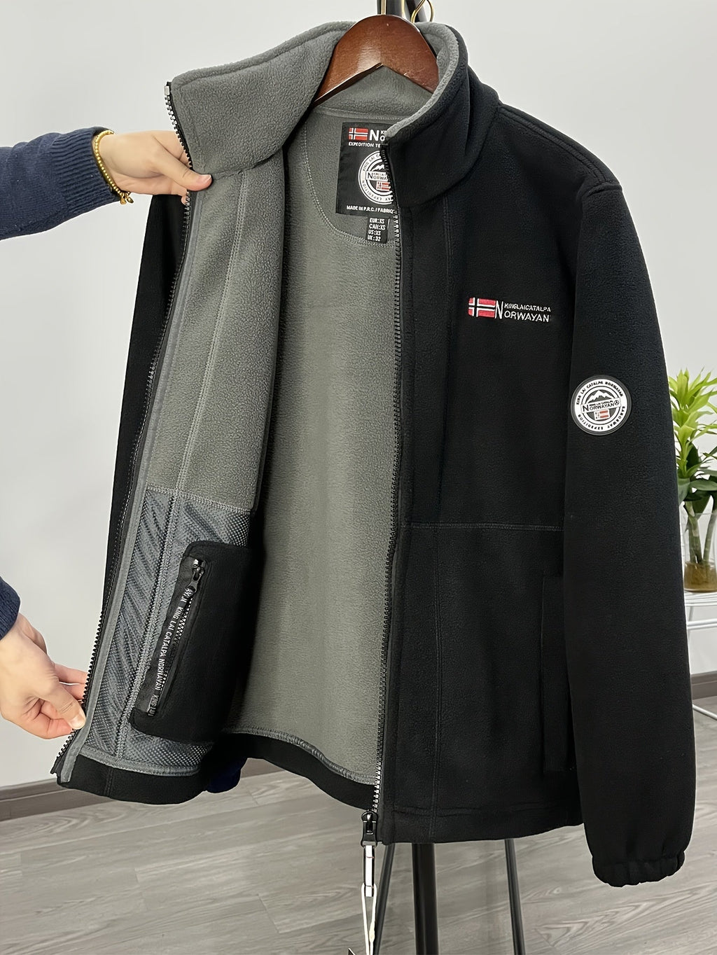 Chaqueta polar resistente para hombre, cálida y ligera