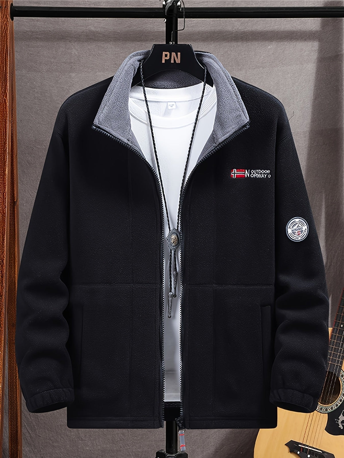 Chaqueta polar resistente para hombre, cálida y ligera