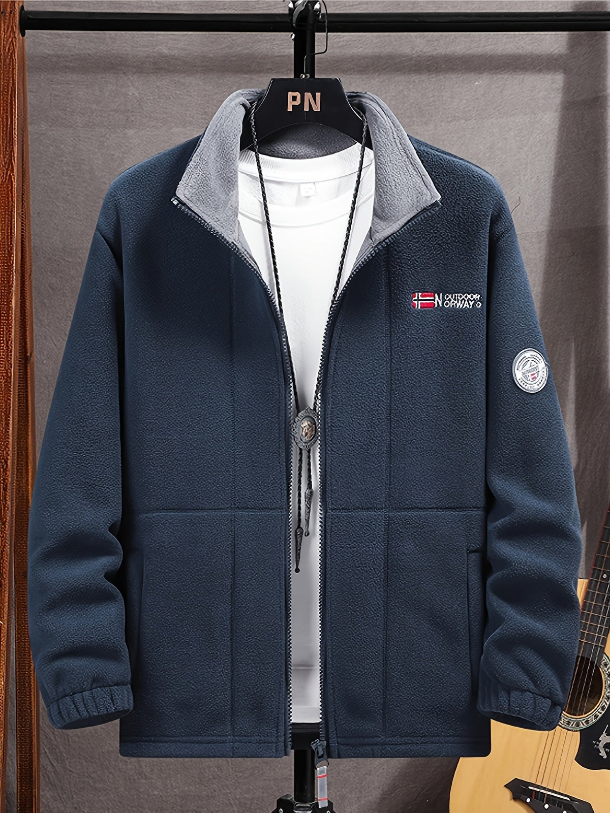 Chaqueta polar resistente para hombre, cálida y ligera