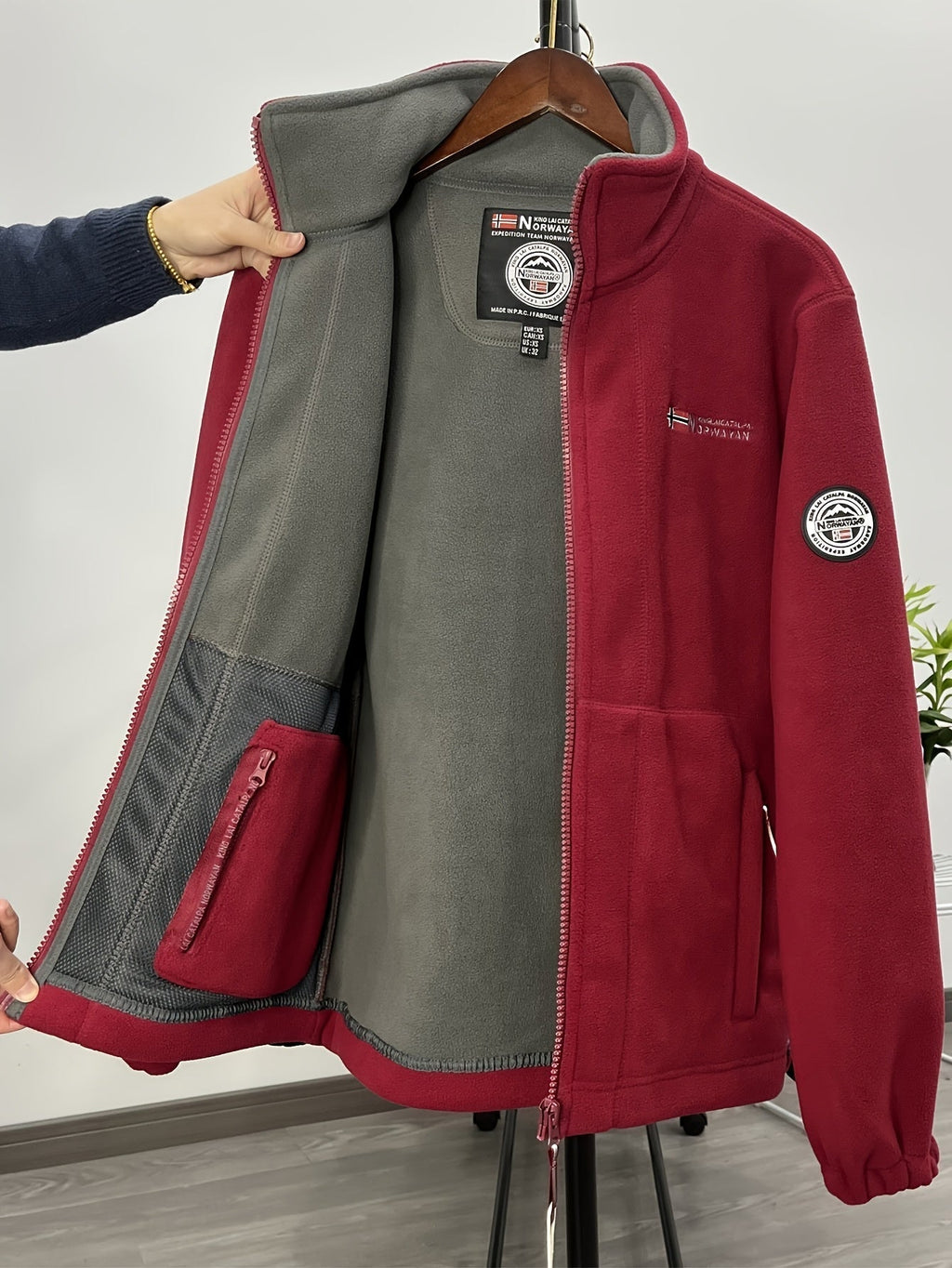 Chaqueta polar resistente para hombre, cálida y ligera