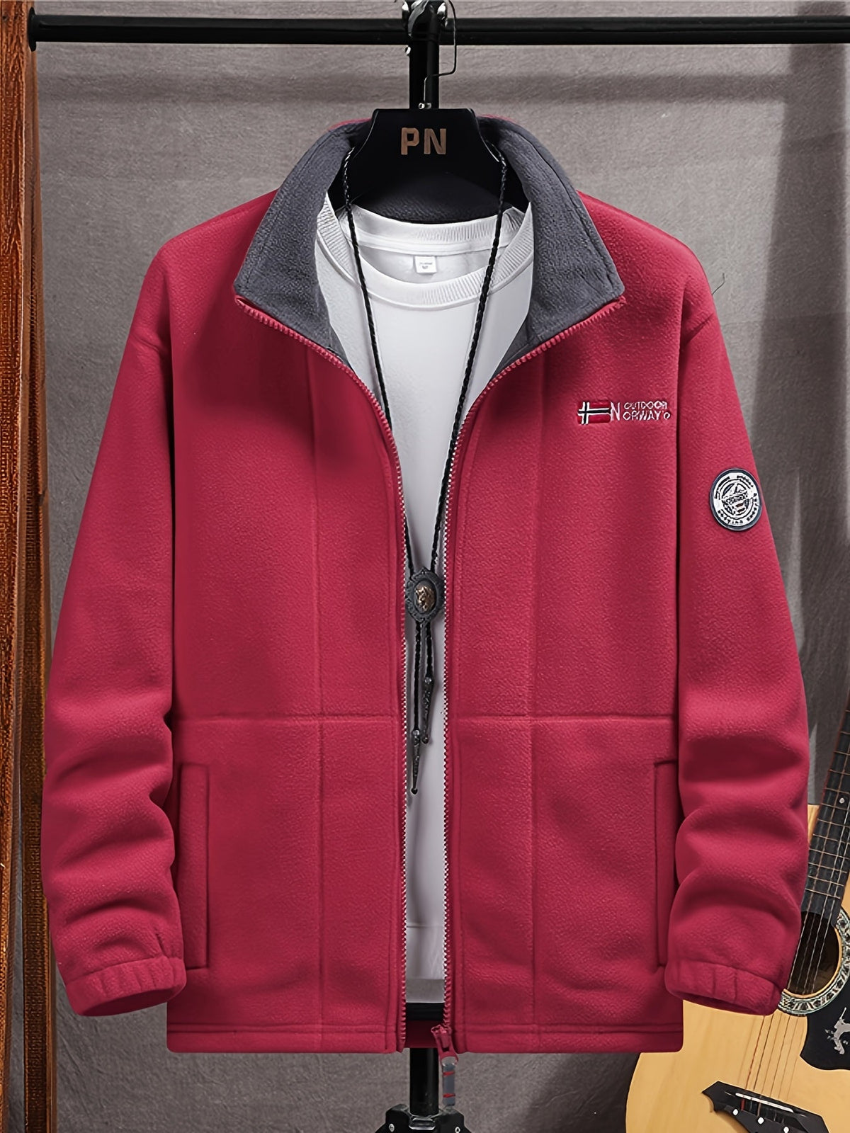 Chaqueta polar resistente para hombre, cálida y ligera