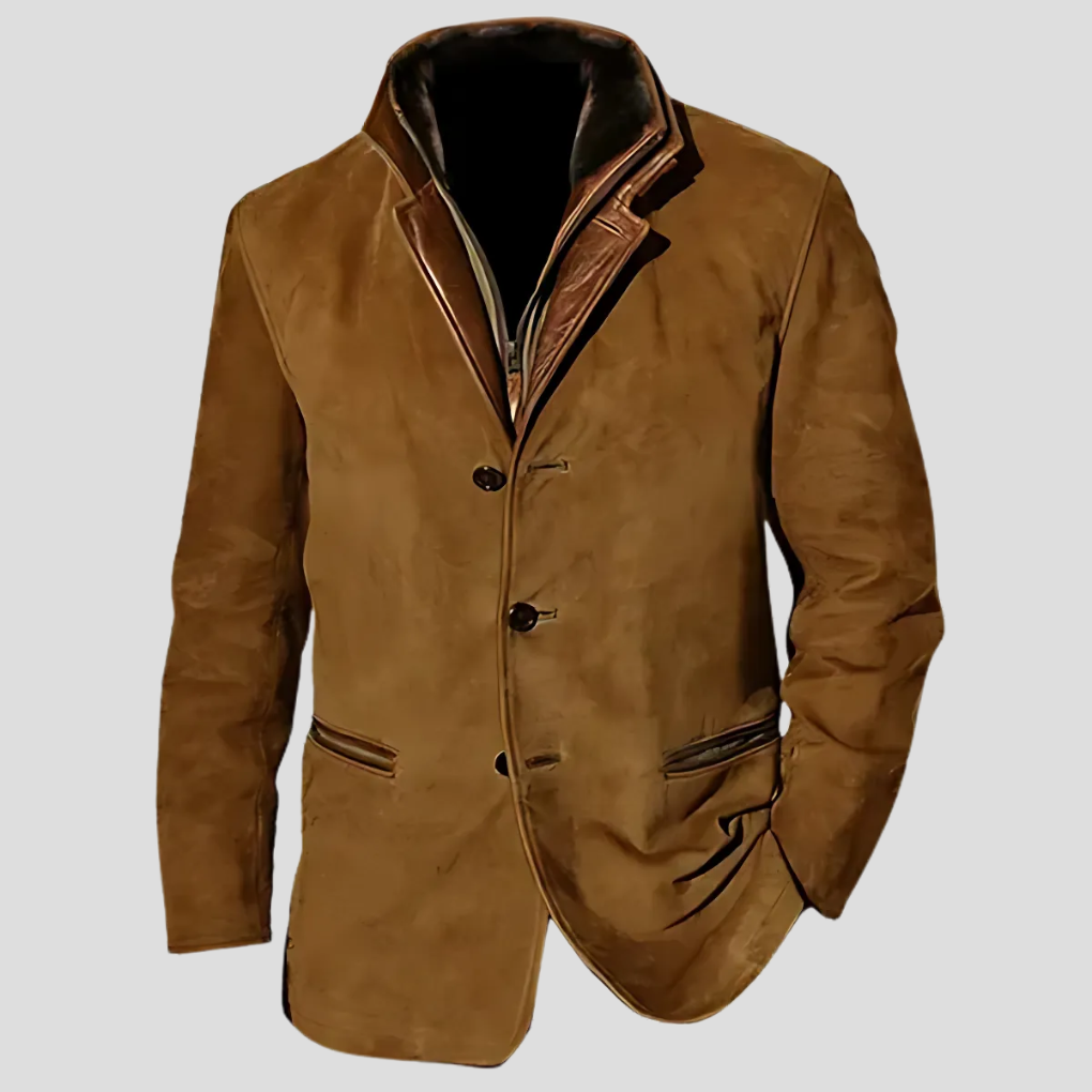 Chaqueta Retro Hombre - Estilo Contrastado - Primavera/Otoño