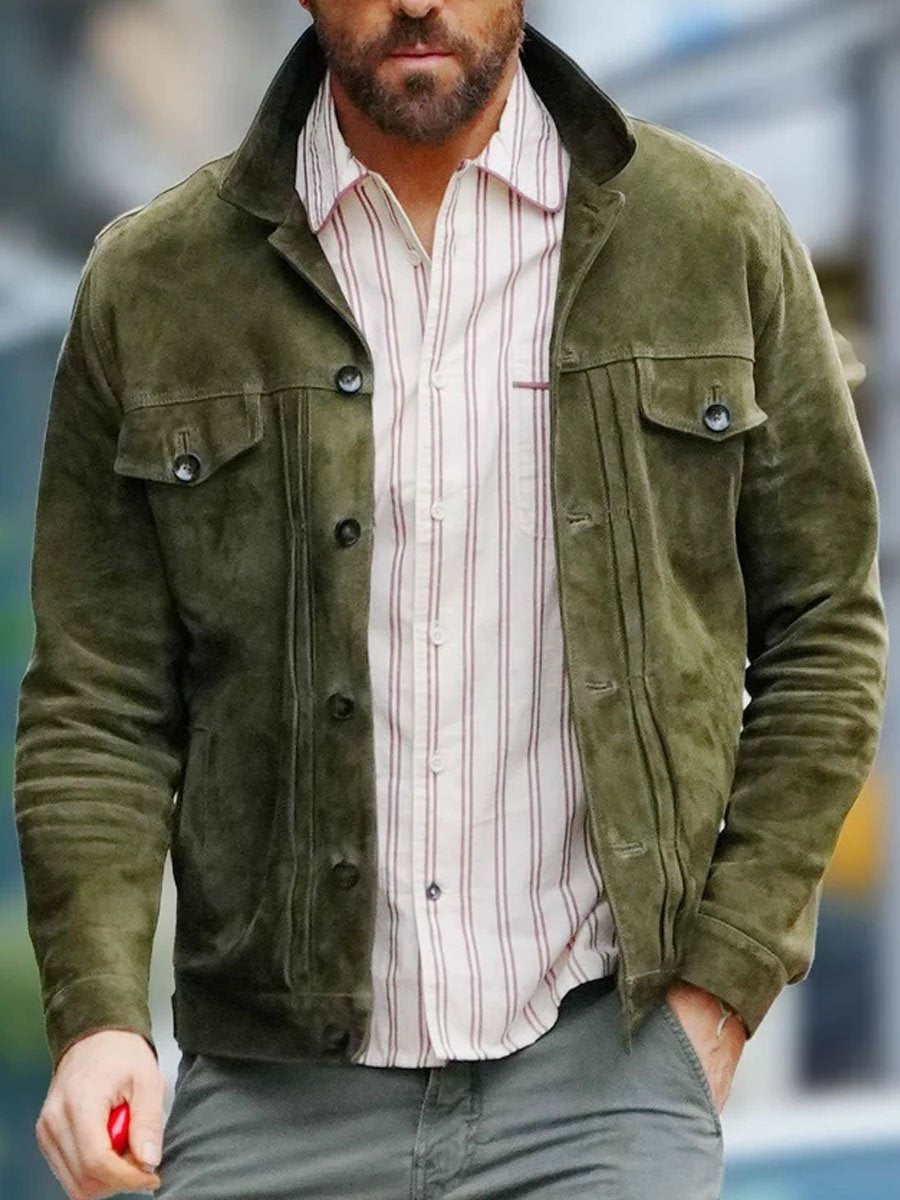 Chaqueta Vintage - Corte Casual - Múltiples Bolsillos