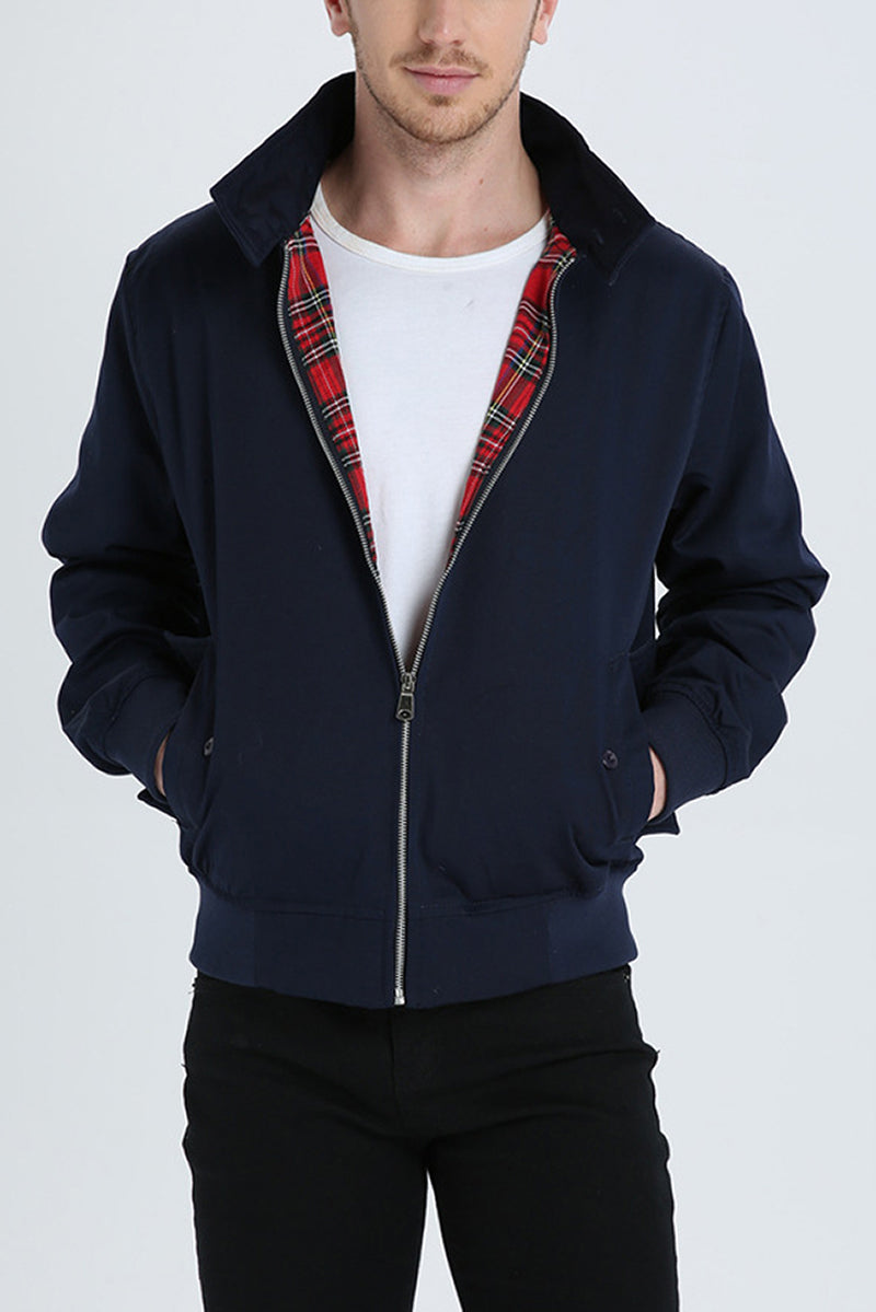 Chaqueta elegante con cremallera para hombre – Abrigo informal y moderno de otoño-invierno