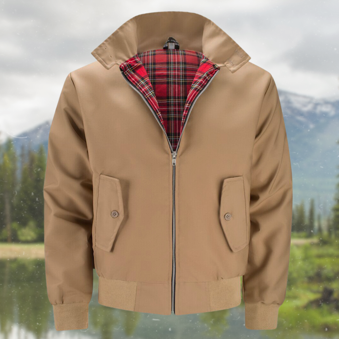 Chaqueta elegante con cremallera para hombre – Abrigo informal y moderno de otoño-invierno
