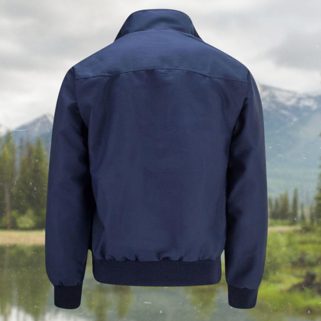 Chaqueta elegante con cremallera para hombre – Abrigo informal y moderno de otoño-invierno