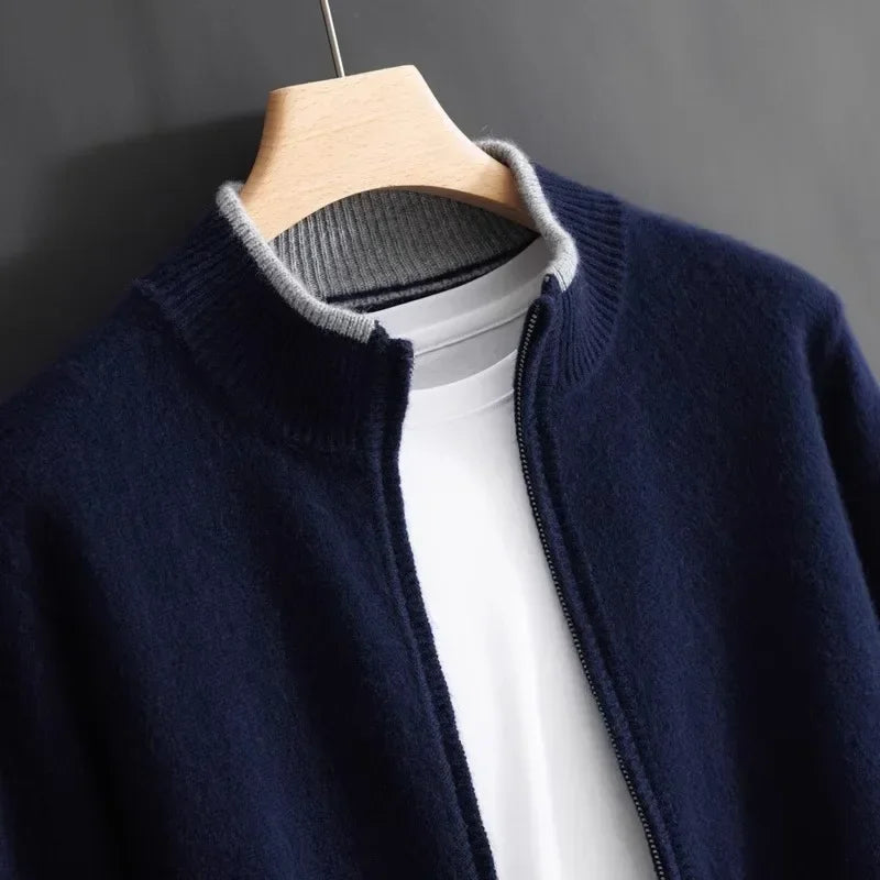 Chaqueta elegante con cremallera para hombre: calidez y estilo para todas las estaciones