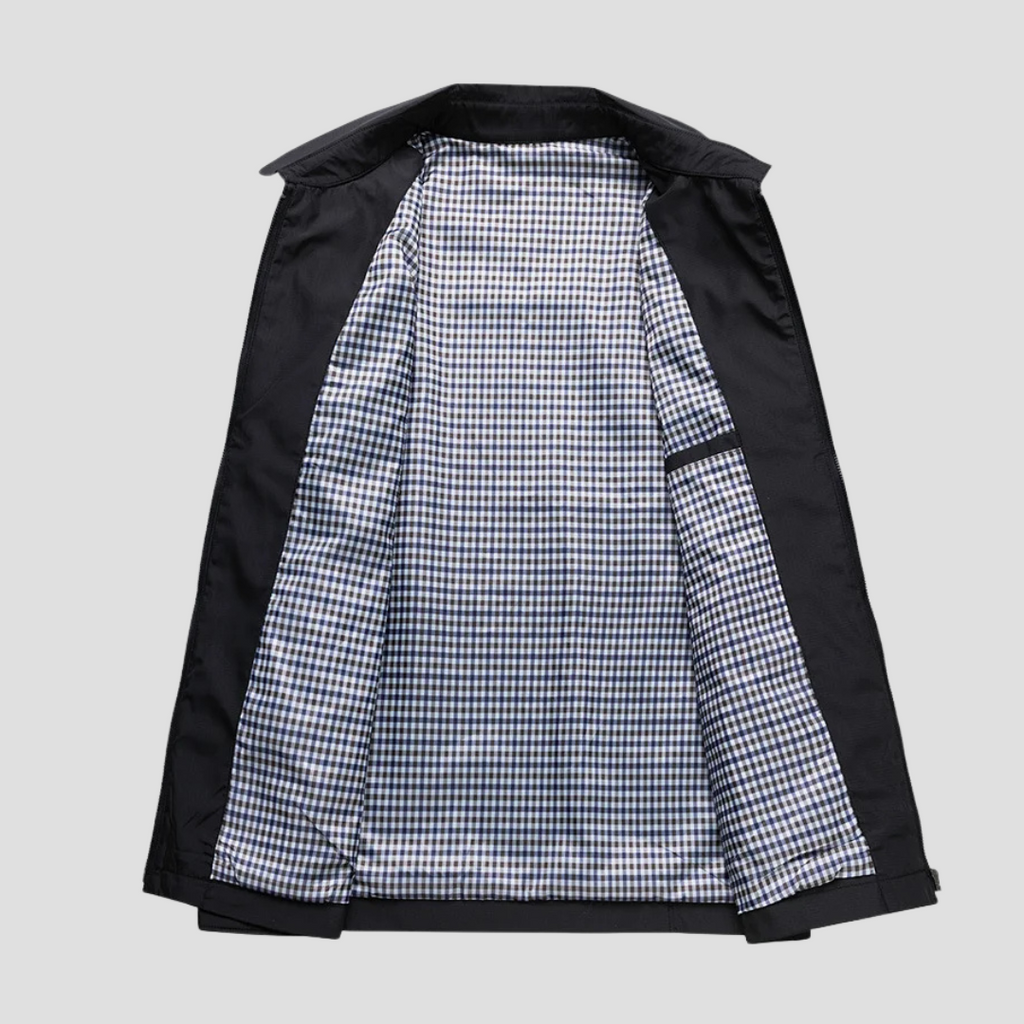 Chaqueta Impermeable con Cremallera para Hombre - Estilo Urbano y Protección