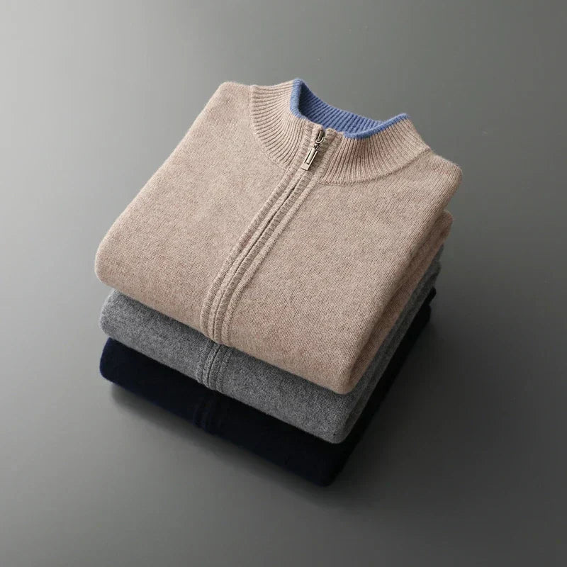 Chaqueta con cremallera para hombre - Elegancia y calor