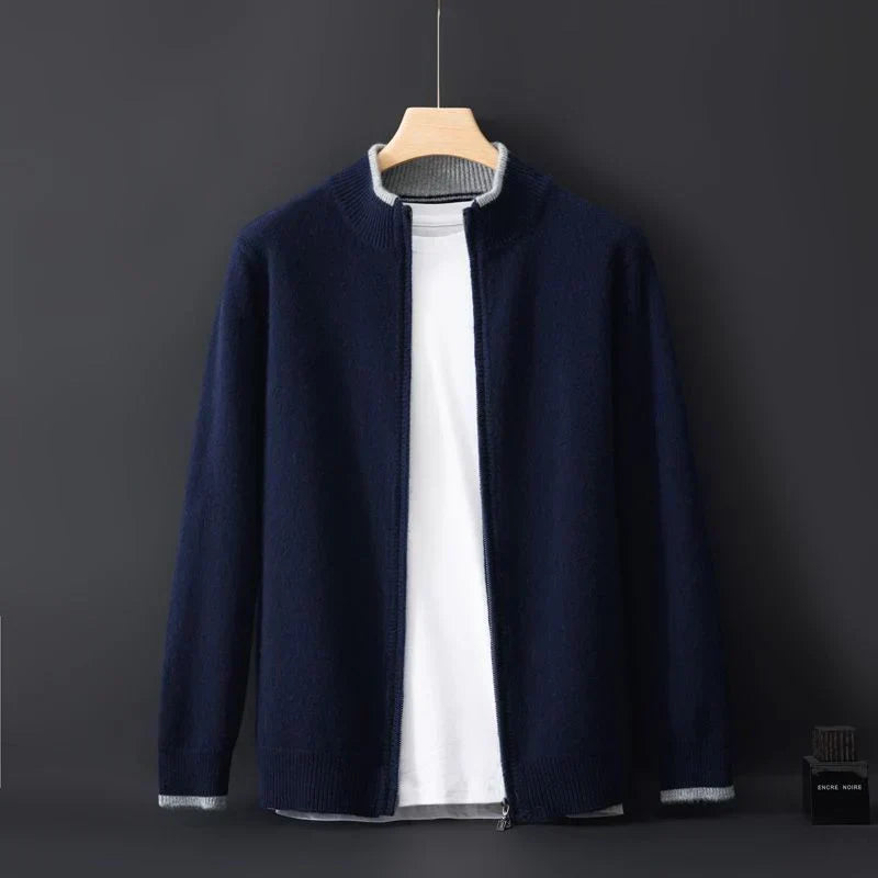 Chaqueta con cremallera para hombre - Elegancia y calor