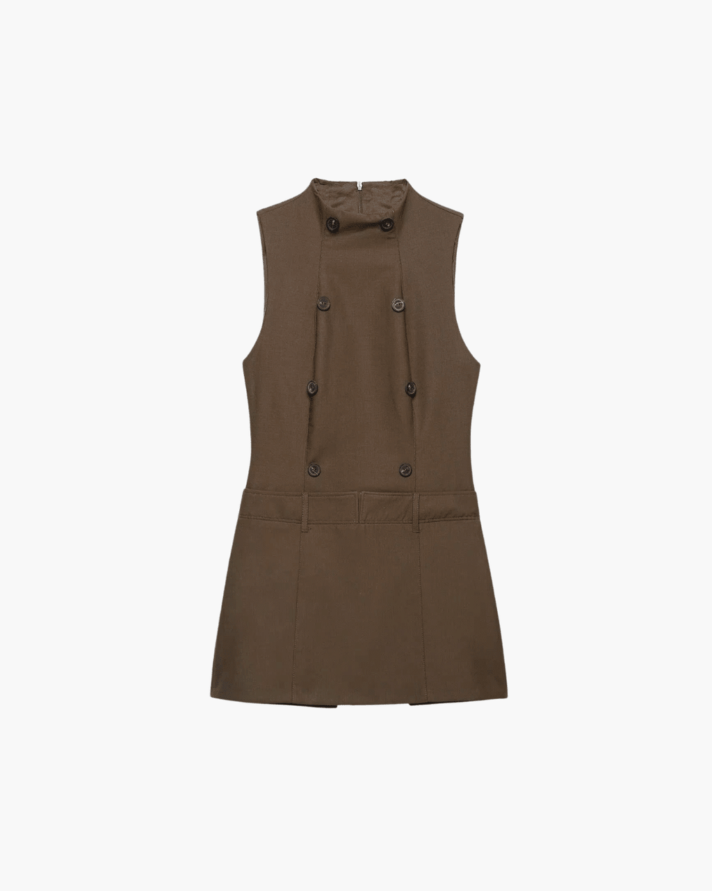 Vestido corto Helen sin mangas con cuello alto