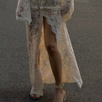 Vestido Rachel de encaje francés con lazo