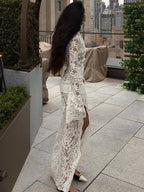 Vestido Rachel de encaje francés con lazo