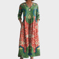 Benedicta | Vestido Largo Floral Vintage - OSMARA Fashion