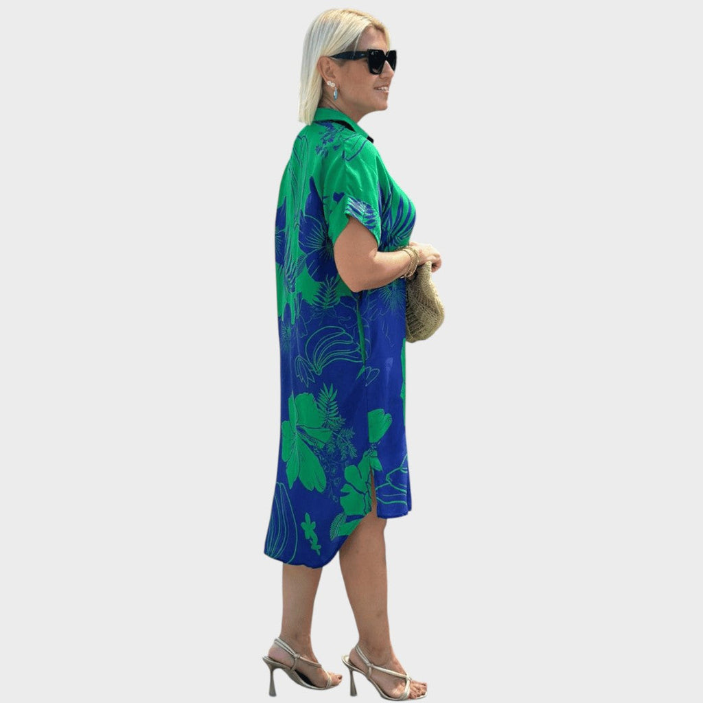 Naomi | Vestido Camisero Con Estampado Floral - OSMARA Fashion - vista 4