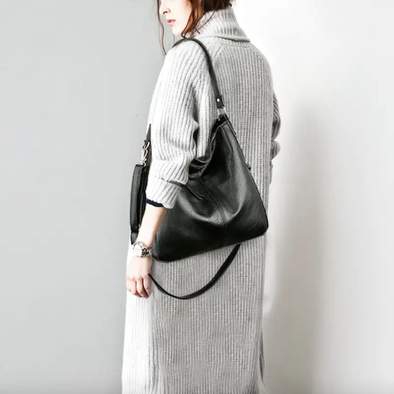 YUDITH - Bolso Bandolera de Piel Ancho